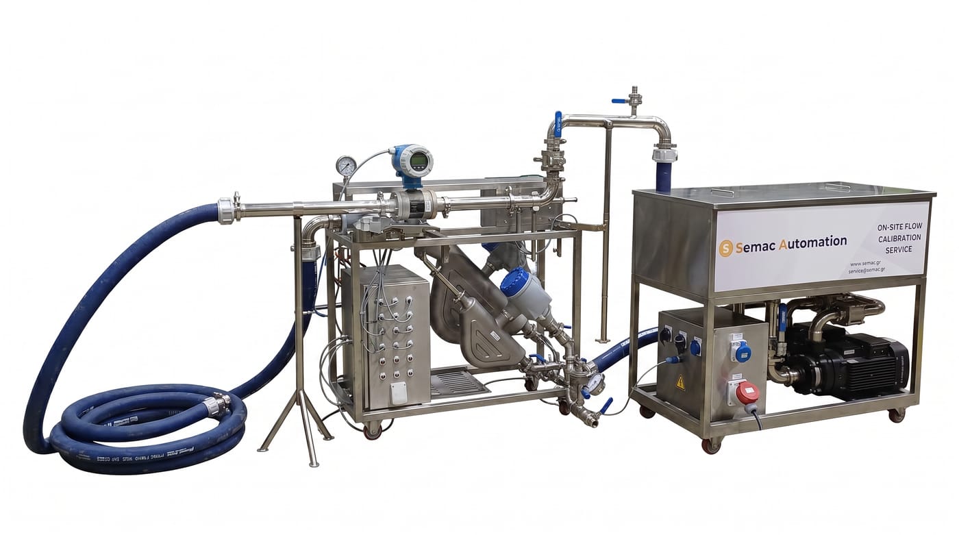 Close-up of precision flow instrumentation hardware
